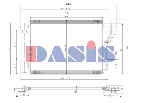 AKS DASIS Конденсатор, кондиционер 512083N